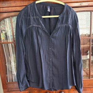 GAP Navy Blue Lace Detail Blouse